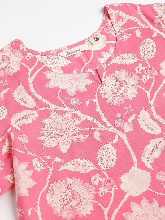 Pink Printed Loungewear/Nightwear | LASVINI - Redefining Indian Fashion with Elegance