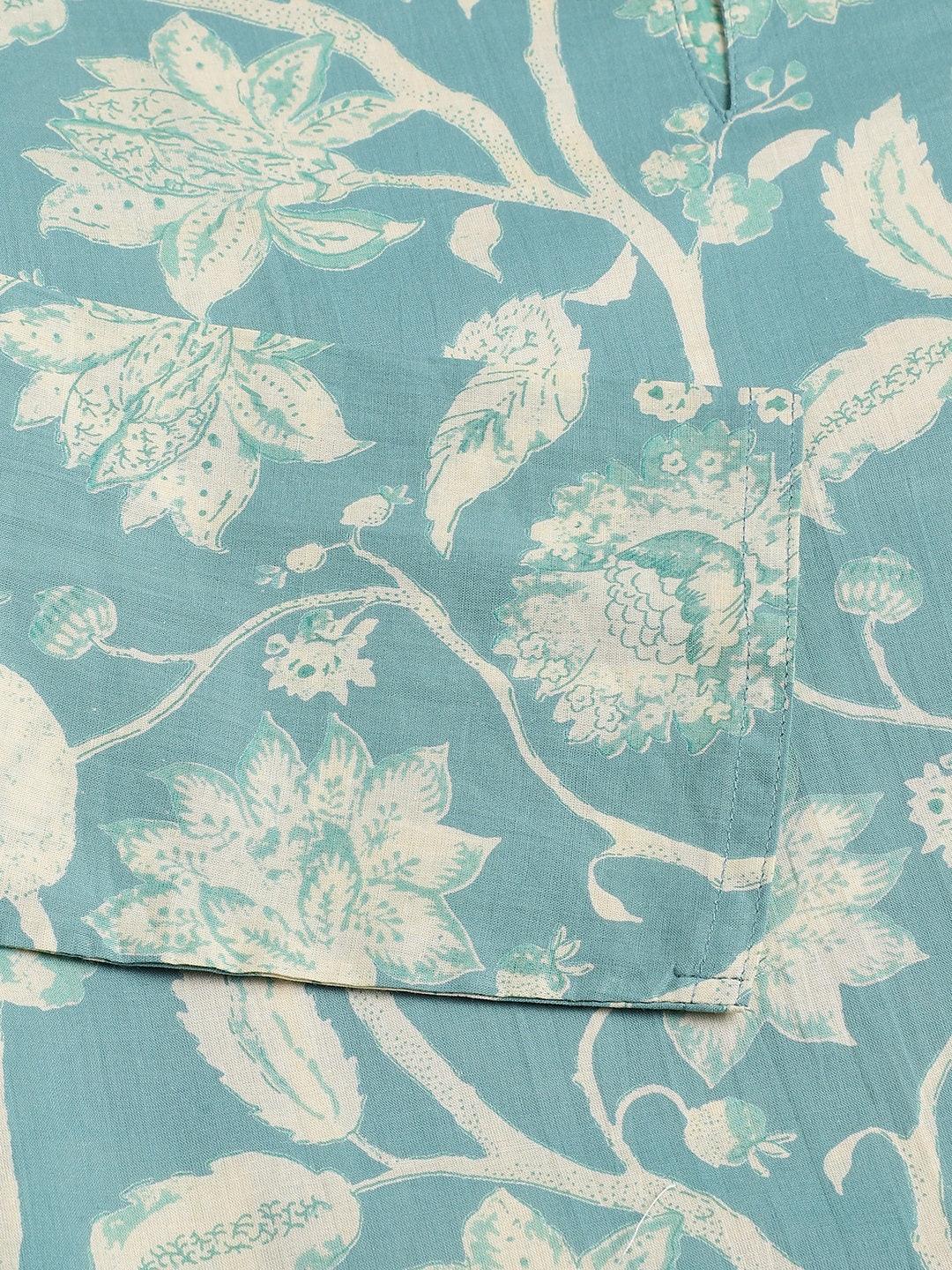 Sea Green Printed Loungewear/Nightwear | LASVINI - Redefining Indian Fashion with Elegance