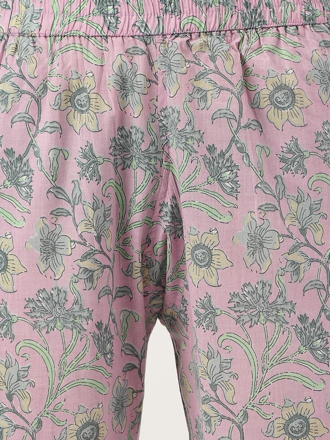Lavender Printed Loungewear/Nightwear | LASVINI - Redefining Indian Fashion with Elegance