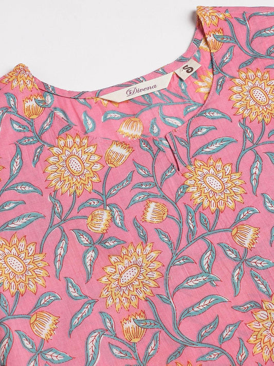 Dark Pink Printed Loungewear/Nightwear | LASVINI - Redefining Indian Fashion with Elegance