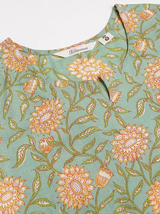 Green Printed Loungewear/Nightwear | LASVINI - Redefining Indian Fashion with Elegance