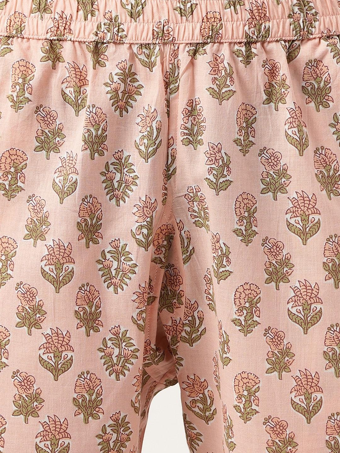 Soft Pink Printed Loungewear/Nightwear | LASVINI - Redefining Indian Fashion with Elegance