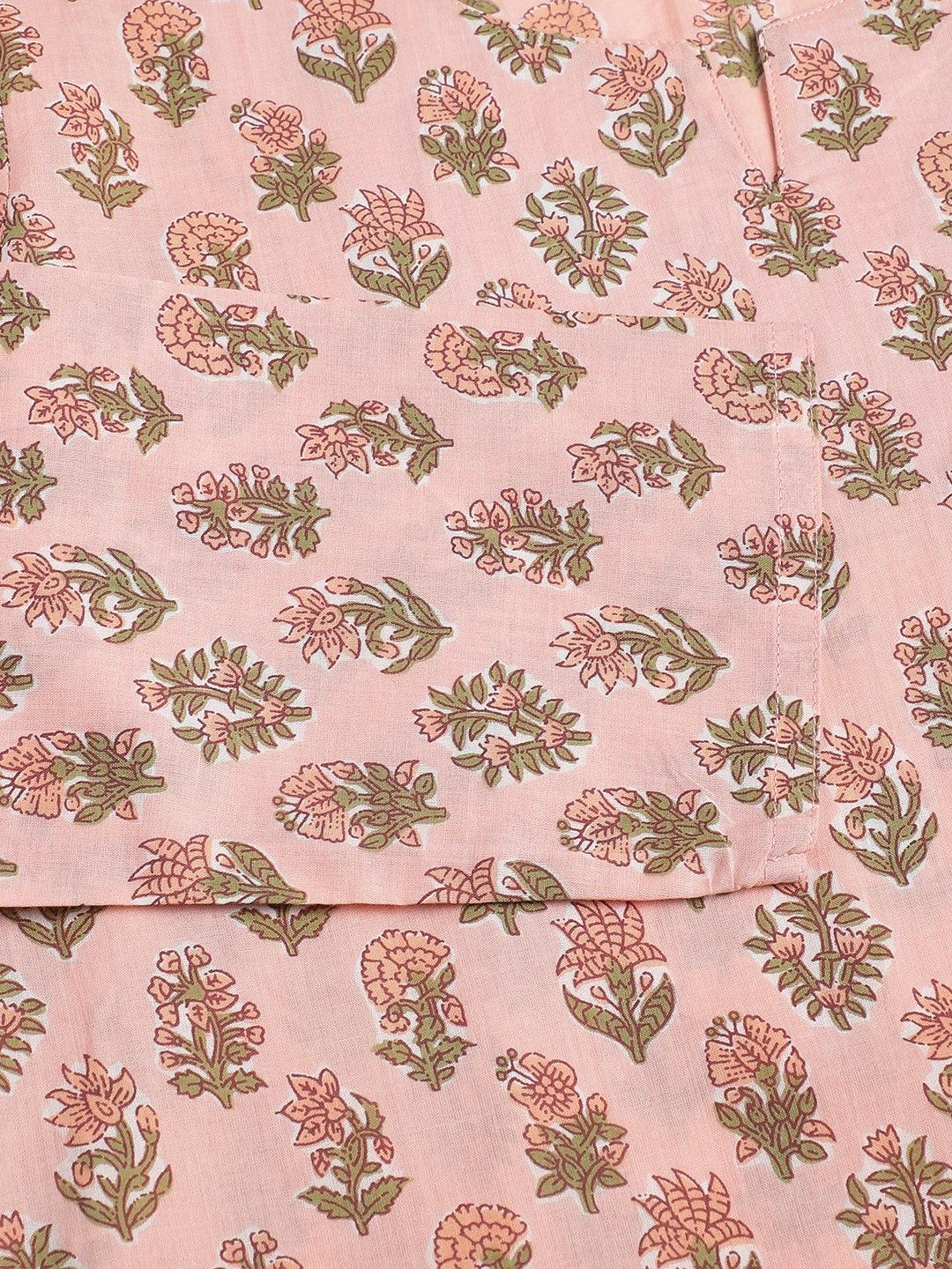 Soft Pink Printed Loungewear/Nightwear | LASVINI - Redefining Indian Fashion with Elegance