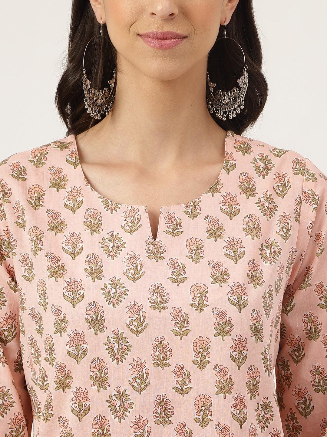 Soft Pink Printed Loungewear/Nightwear | LASVINI - Redefining Indian Fashion with Elegance