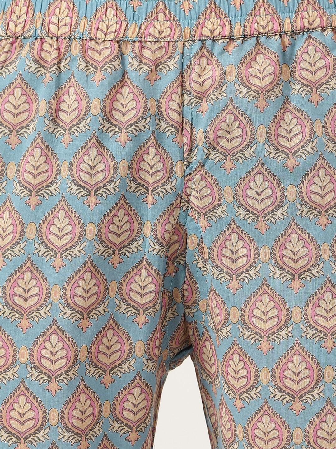 Sky Blue Printed Loungewear/Nightwear | LASVINI - Redefining Indian Fashion with Elegance