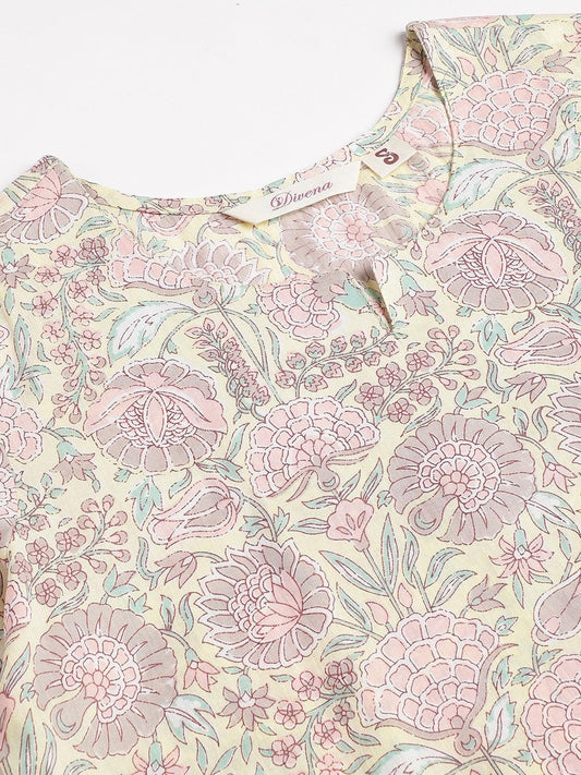 Yellow Printed Loungewear/Nightwear | LASVINI - Redefining Indian Fashion with Elegance