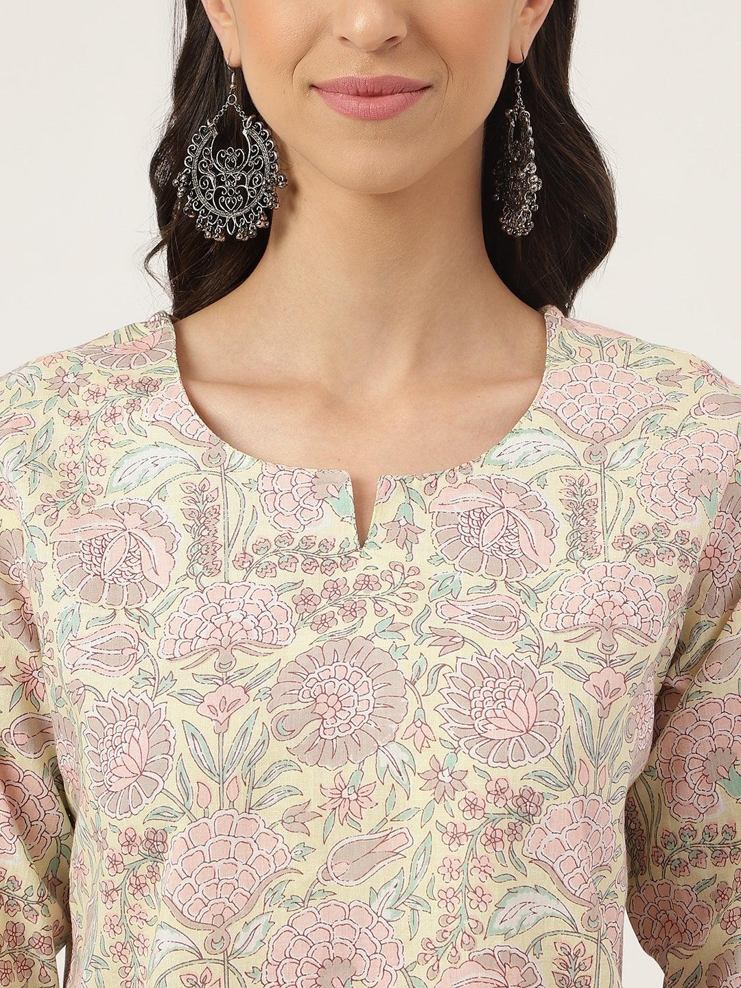 Yellow Printed Loungewear/Nightwear | LASVINI - Redefining Indian Fashion with Elegance