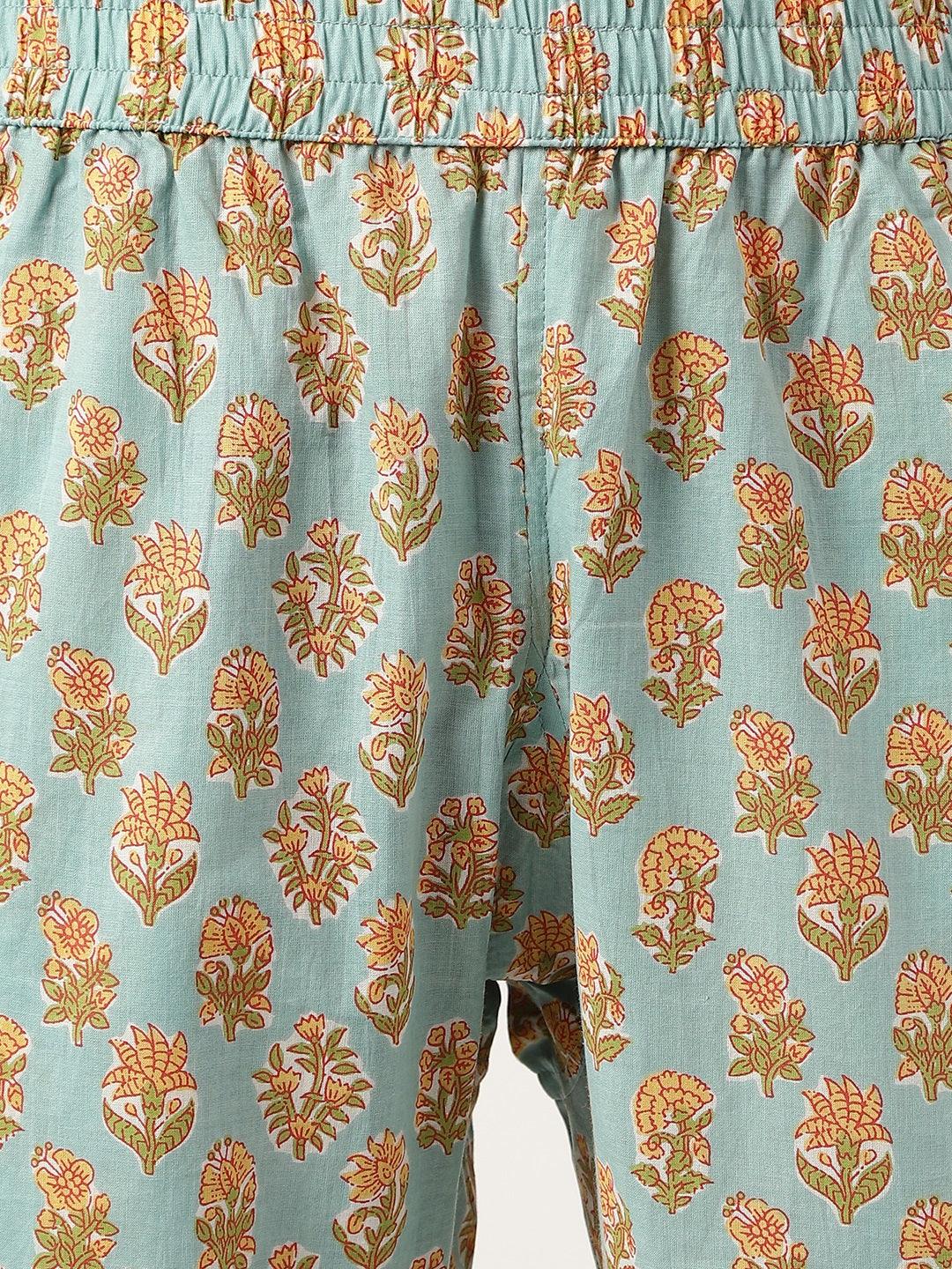 Light Green Printed Loungewear/Nightwear | LASVINI - Redefining Indian Fashion with Elegance