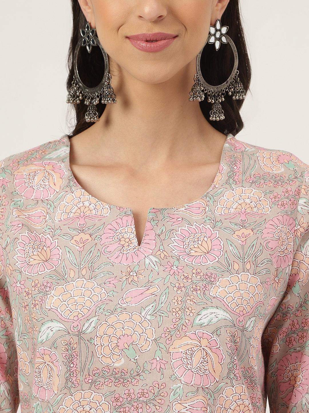Light Brown Printed Loungewear/Nightwear | LASVINI - Redefining Indian Fashion with Elegance