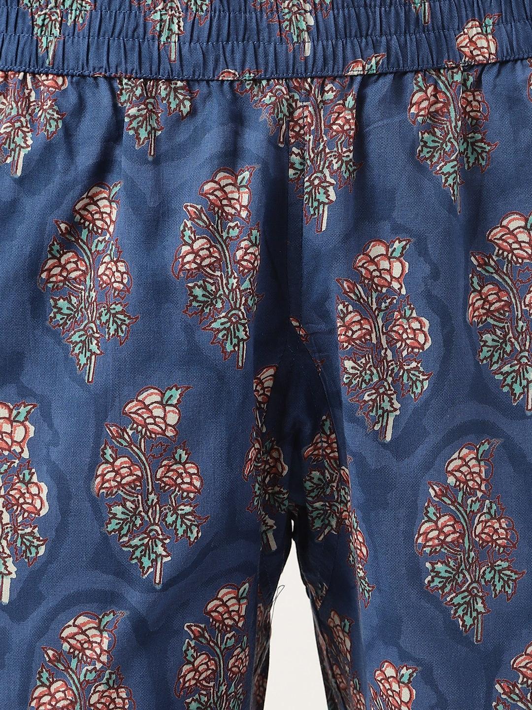 Blue Printed Loungewear/Nightwear | LASVINI - Redefining Indian Fashion with Elegance