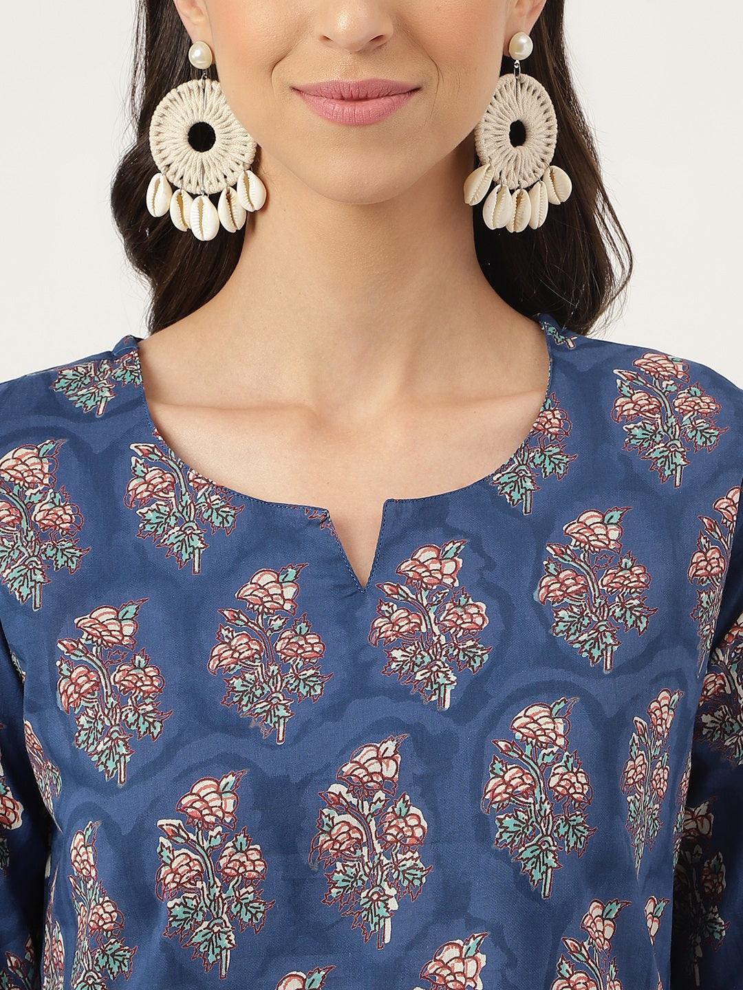Blue Printed Loungewear/Nightwear | LASVINI - Redefining Indian Fashion with Elegance