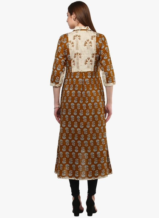 Women'S Printed Cotton Shirt Style Kurta | LASVINI - Redefining Indian Fashion with Elegance