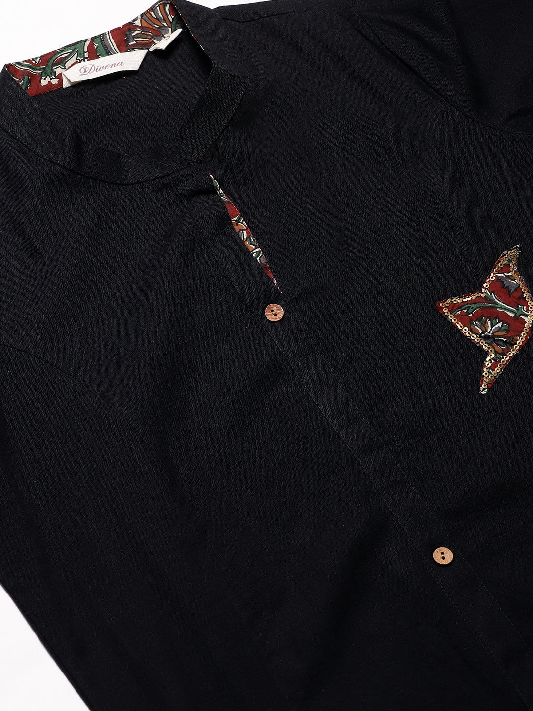 Women'S Sequin Work Black Kurta | LASVINI - Redefining Indian Fashion with Elegance