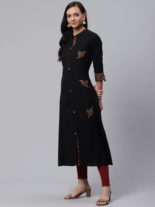 Women'S Sequin Work Black Kurta | LASVINI - Redefining Indian Fashion with Elegance