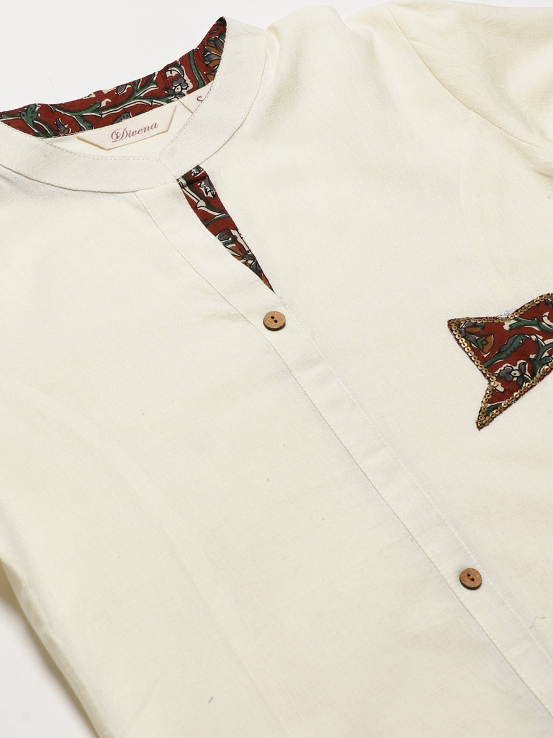 Women'S Sequin Work Cotton Flex Off White Kurta | LASVINI - Redefining Indian Fashion with Elegance