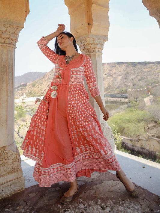 Women'S Cotton Layered & Tiered Kurta | LASVINI - Redefining Indian Fashion with Elegance