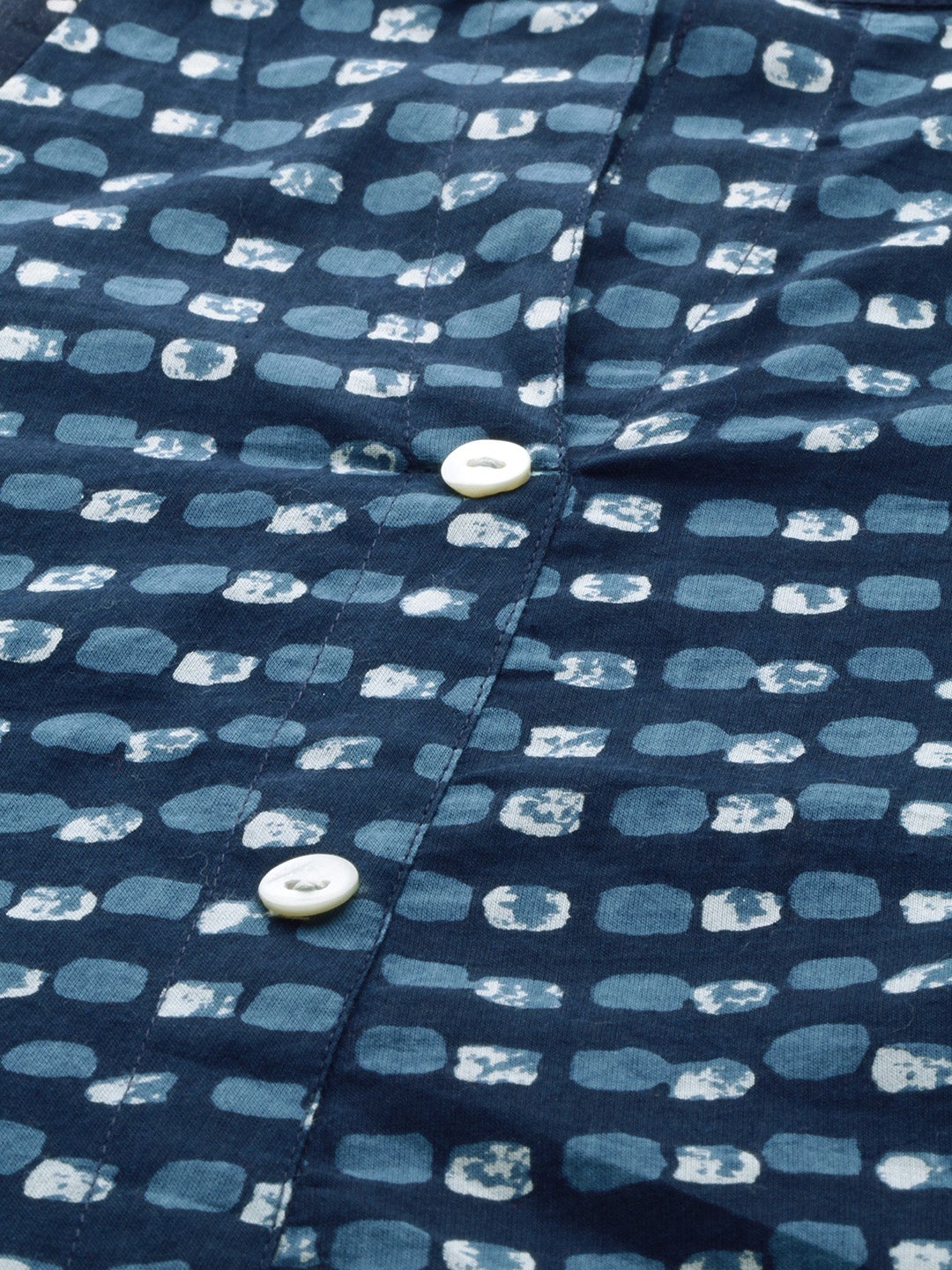 Women'S Navy Blue Printed A- Line Kurta | LASVINI - Redefining Indian Fashion with Elegance