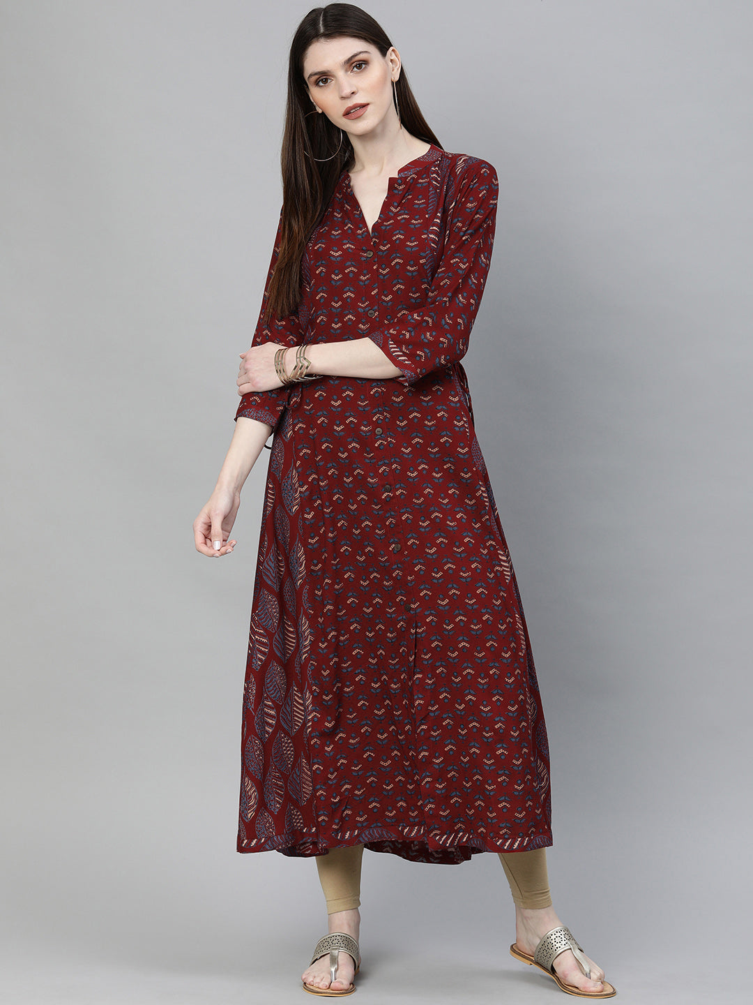 Women'S Maroon Rayon Kurta | LASVINI - Redefining Indian Fashion with Elegance