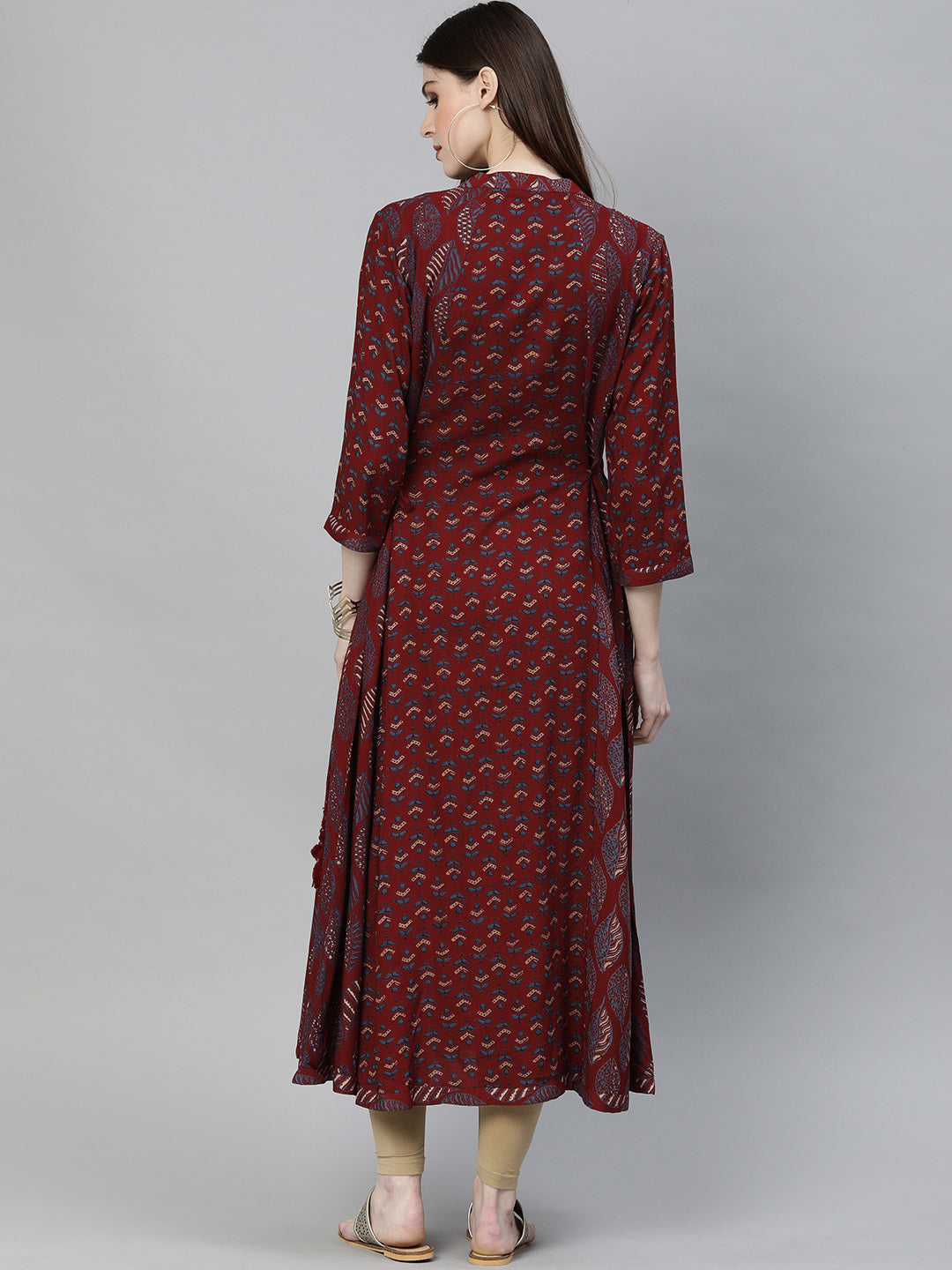 Women'S Maroon Rayon Kurta | LASVINI - Redefining Indian Fashion with Elegance