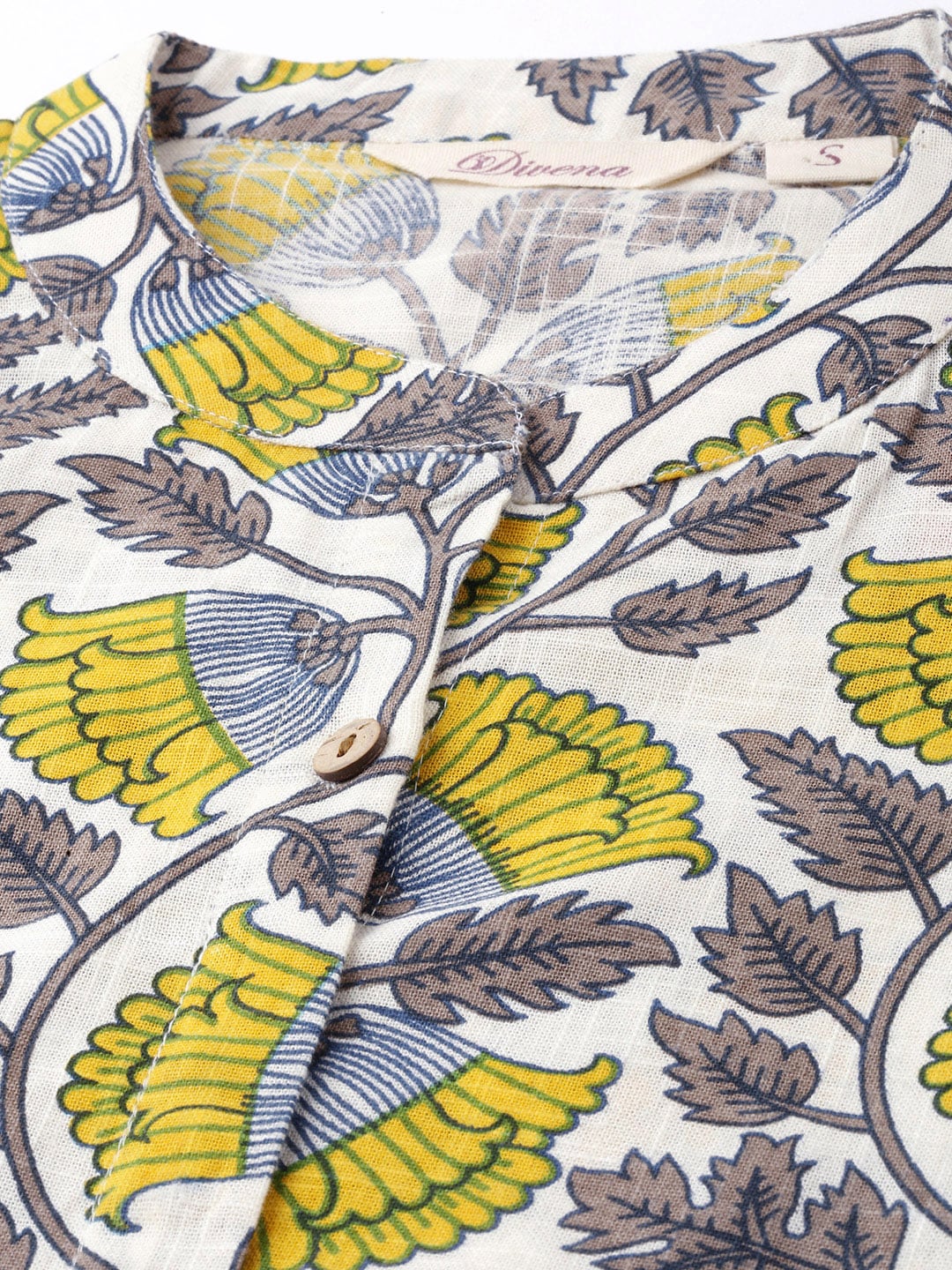 Women'S White Printed Cotton Kurta | LASVINI - Redefining Indian Fashion with Elegance