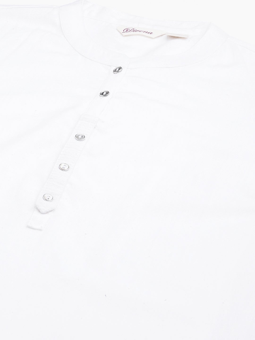 Women'S White Cotton Straight Kurta | LASVINI - Redefining Indian Fashion with Elegance