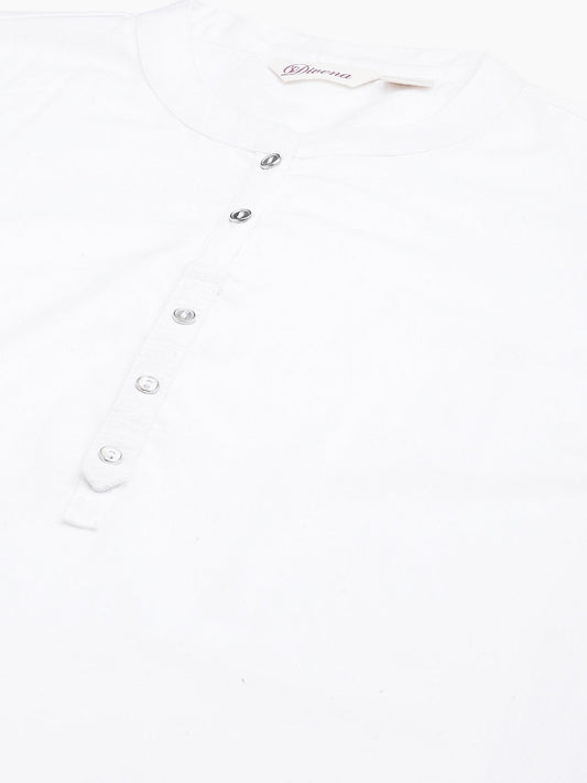 Women'S White Cotton Straight Kurta | LASVINI - Redefining Indian Fashion with Elegance