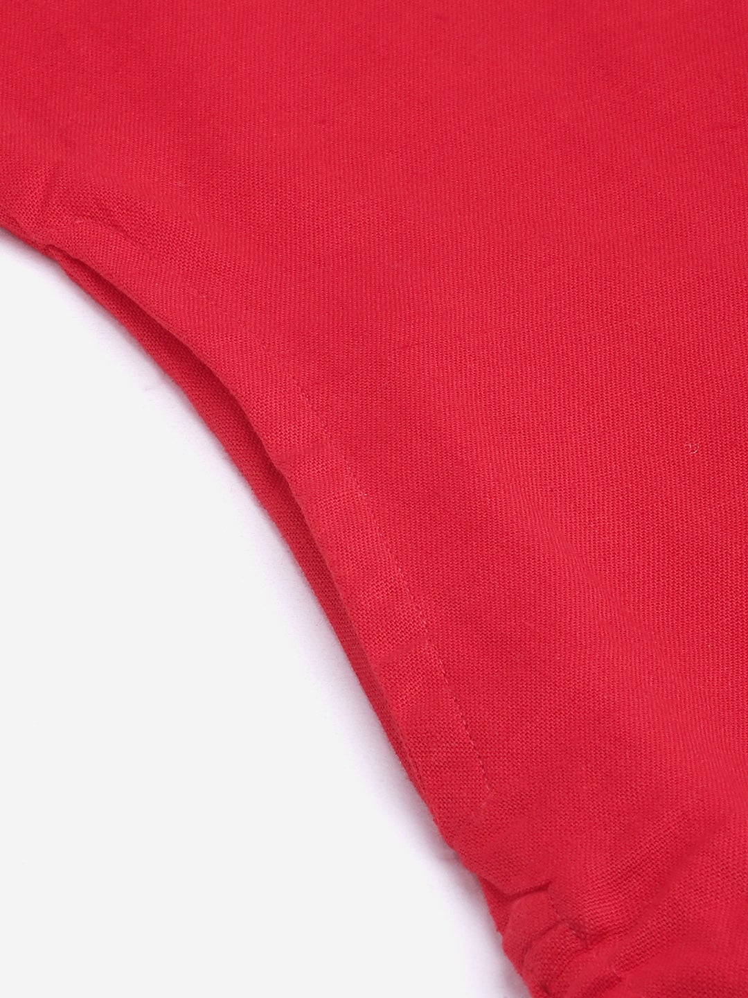 Women'S Red Cotton Straight Kurti | LASVINI - Redefining Indian Fashion with Elegance