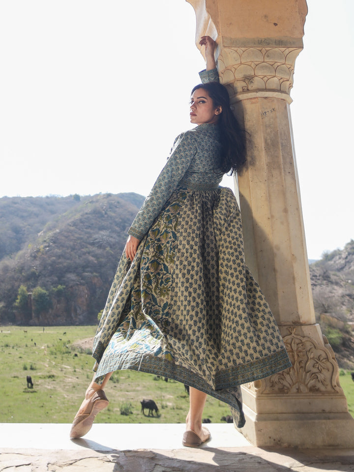 Women'S Block Print Mulmul Kurta | LASVINI - Redefining Indian Fashion with Elegance