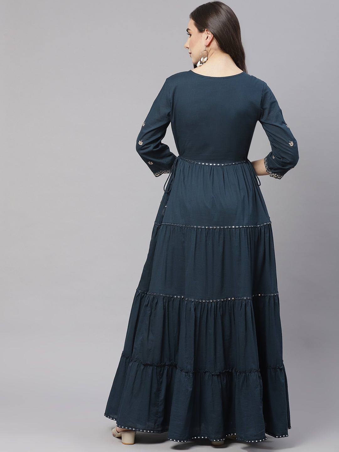 Women'S Teal Green Anarkali Kurta | LASVINI - Redefining Indian Fashion with Elegance