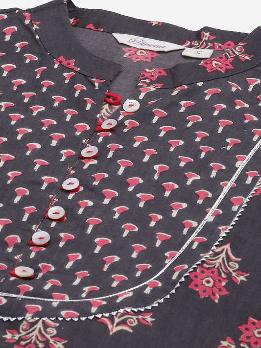 Women'S Brownish Black Anarkali Kurta | LASVINI - Redefining Indian Fashion with Elegance