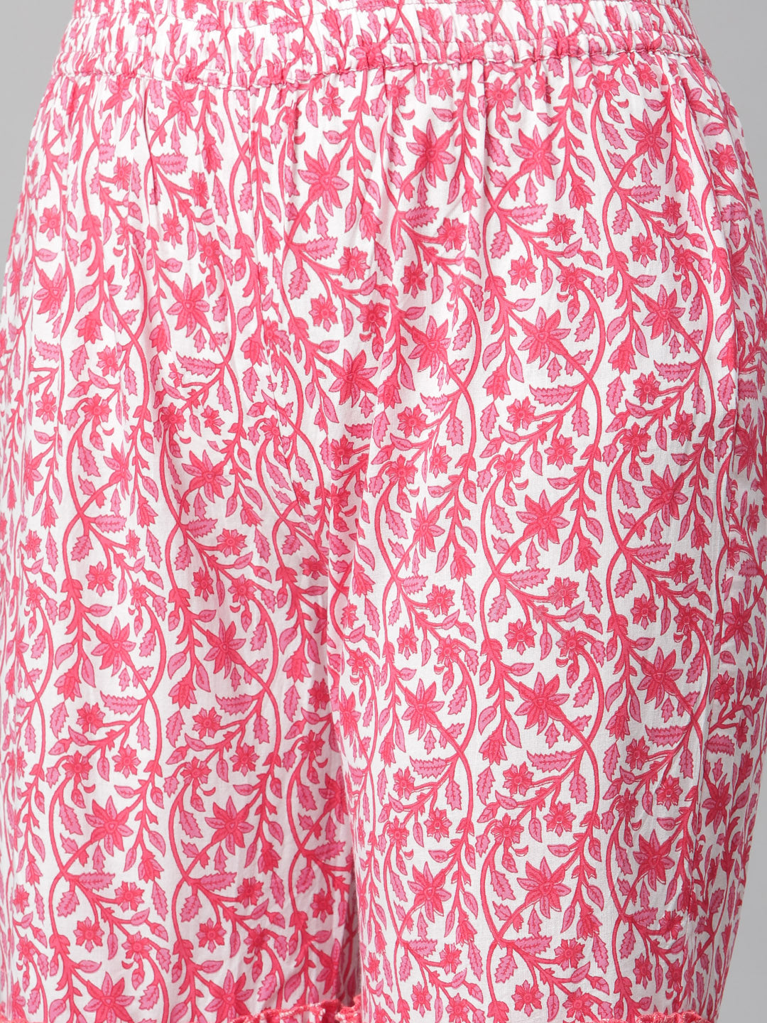 Women'S Red White Peplum Kurta With Sharara Set | LASVINI - Redefining Indian Fashion with Elegance