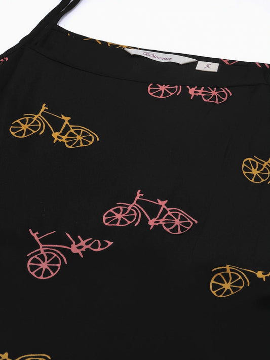 Women'S Black Rayon Long Dress | LASVINI - Redefining Indian Fashion with Elegance