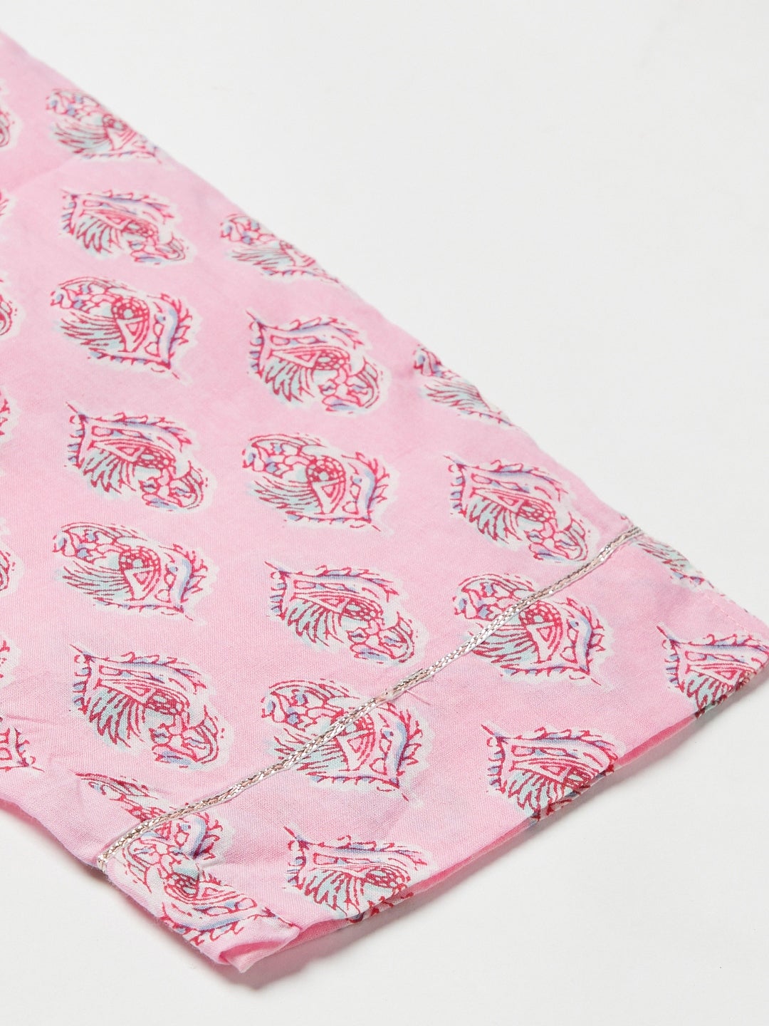 Women'S Pink Floral Printed Cotton Kurta Pant Set | LASVINI - Redefining Indian Fashion with Elegance