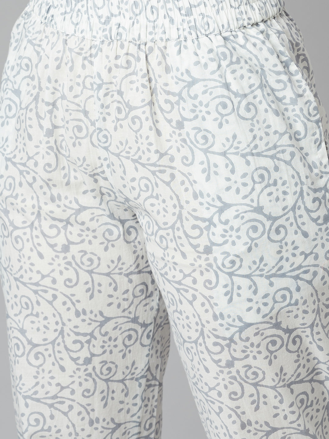 Women'S Yellow Floral Printed Cotton Kurta Pant Set With Dupatta | LASVINI - Redefining Indian Fashion with Elegance