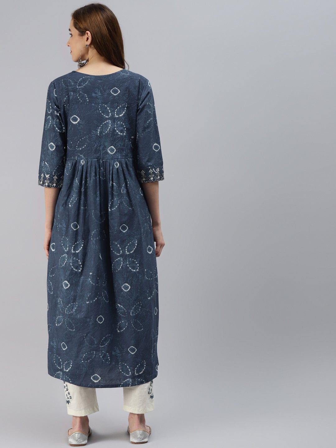 Women'S Blue Cotton Kurta Pant Set | LASVINI - Redefining Indian Fashion with Elegance