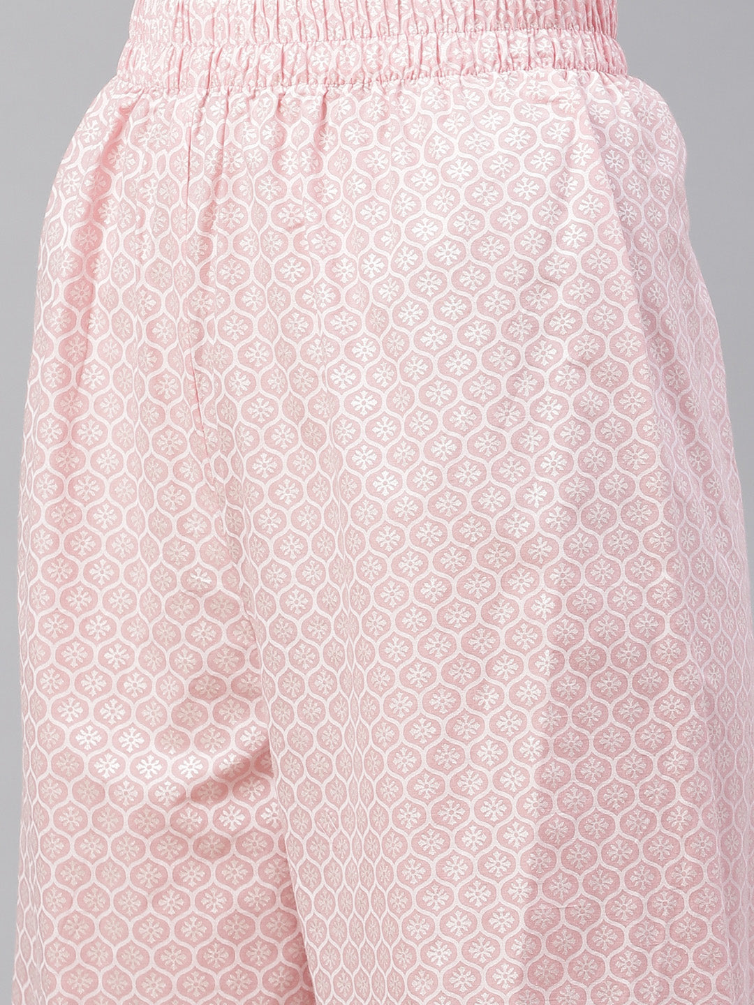 Women'S Baby Pink Cotton Kurta Palazzo Set | LASVINI - Redefining Indian Fashion with Elegance