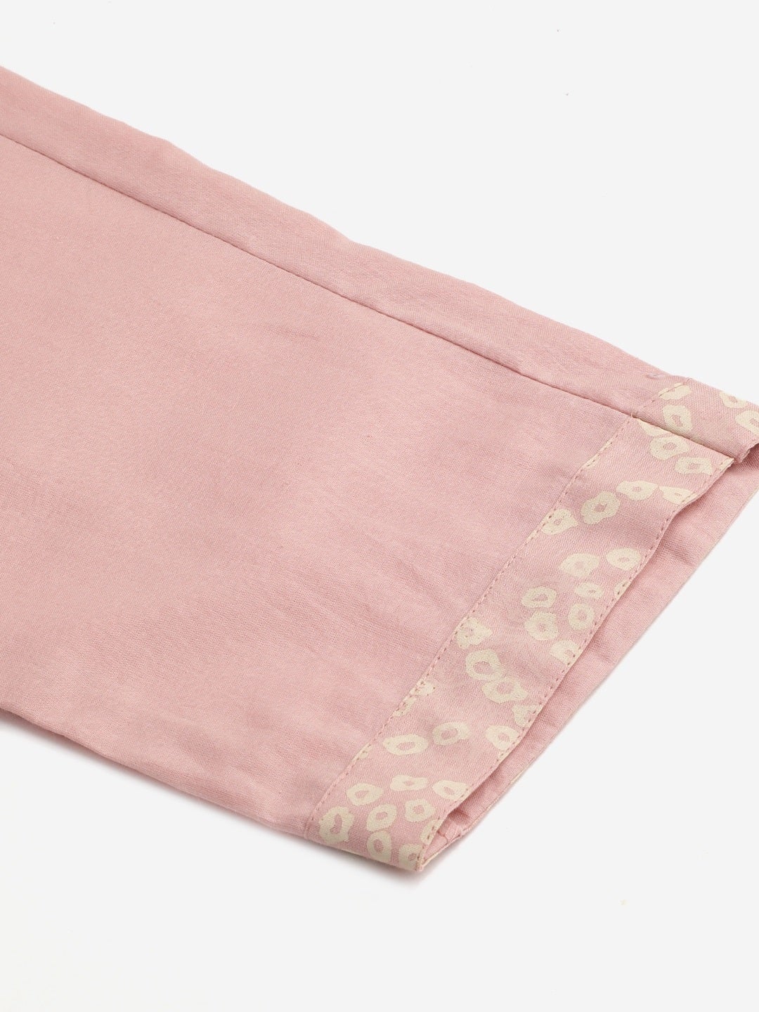 Women'S Light Pink Cotton Anarkali Gown Pant Set With Net Dupatta | LASVINI - Redefining Indian Fashion with Elegance