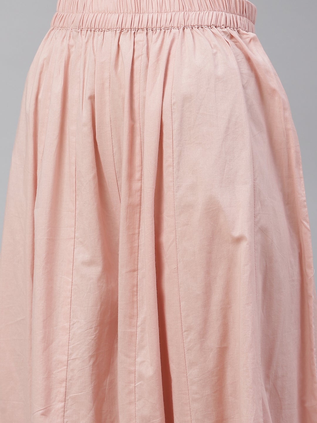Women'S Light Pink Cotton Straight Kurta Palazzo Set With Dupatta | LASVINI - Redefining Indian Fashion with Elegance
