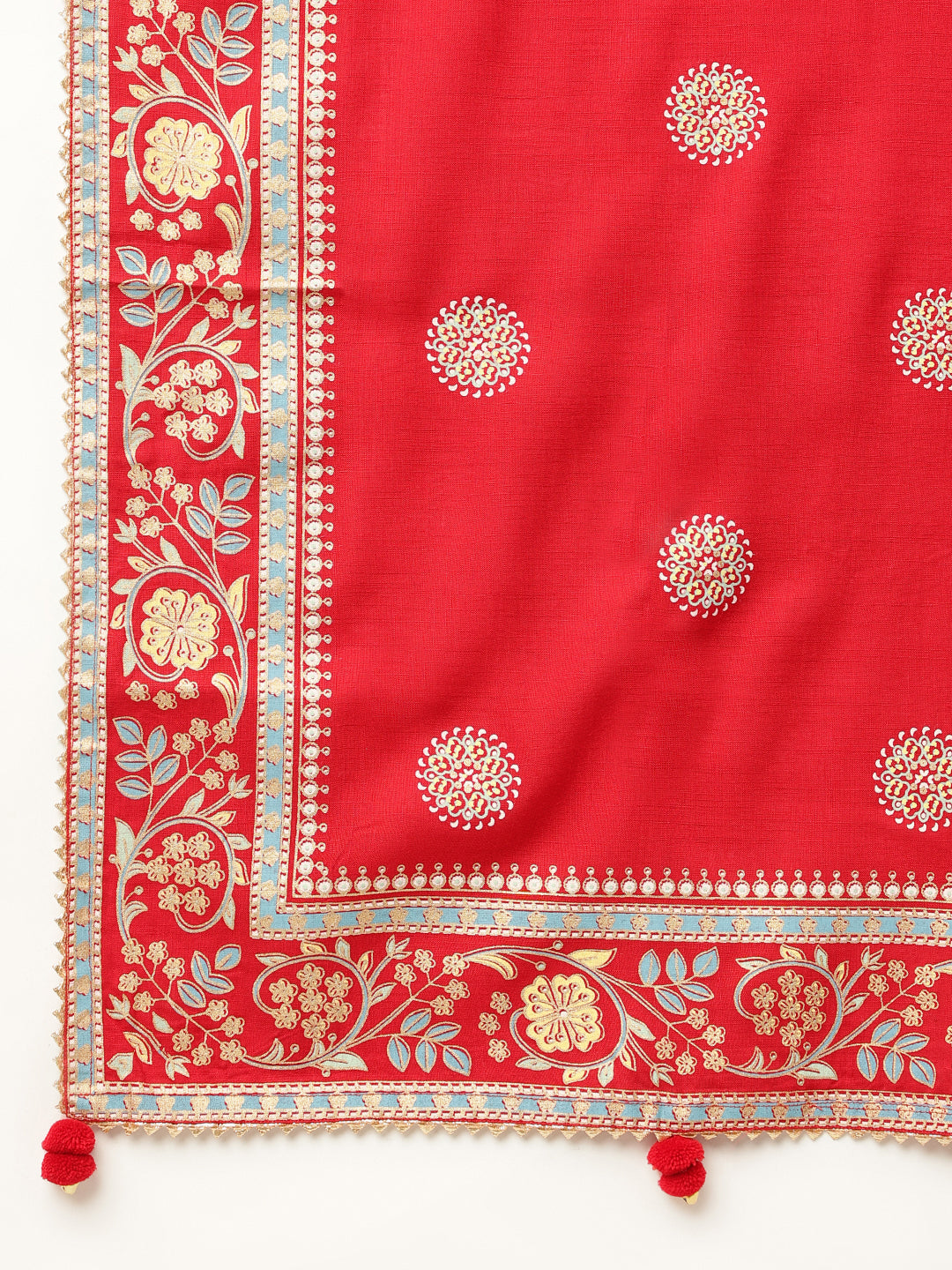 Ethnic Motifs Printed Maroon Lehenga & Blouse With Dupatta | LASVINI - Redefining Indian Fashion with Elegance