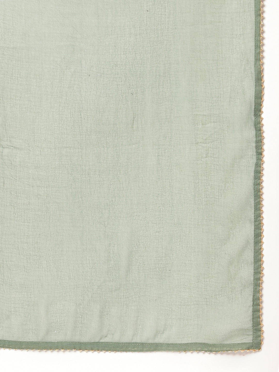Green Floral Print Chanderi Kurta, Trouser With Dupatta | LASVINI - Redefining Indian Fashion with Elegance