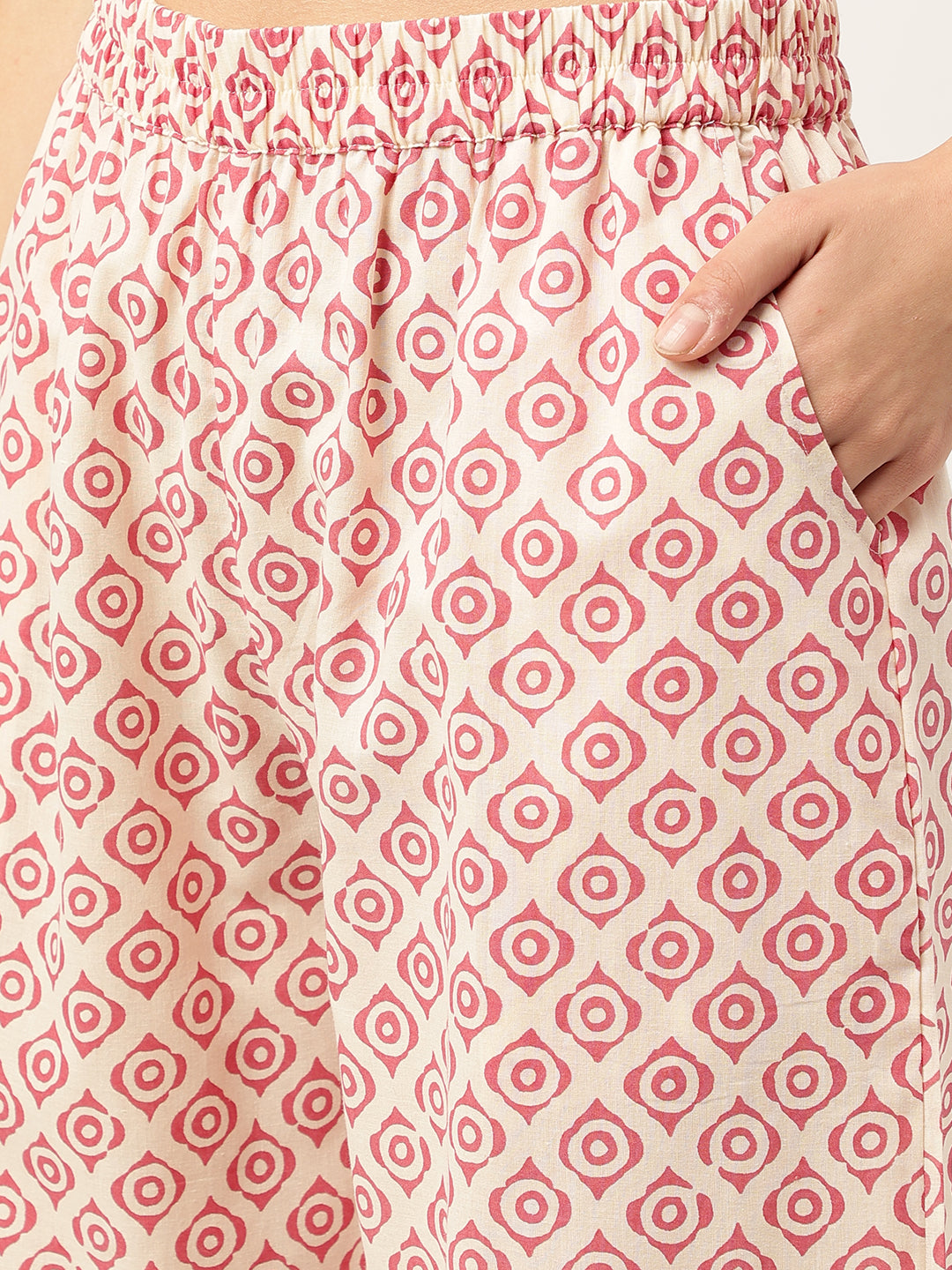 Floral Cotton Kurta With Trouser Set | LASVINI - Redefining Indian Fashion with Elegance