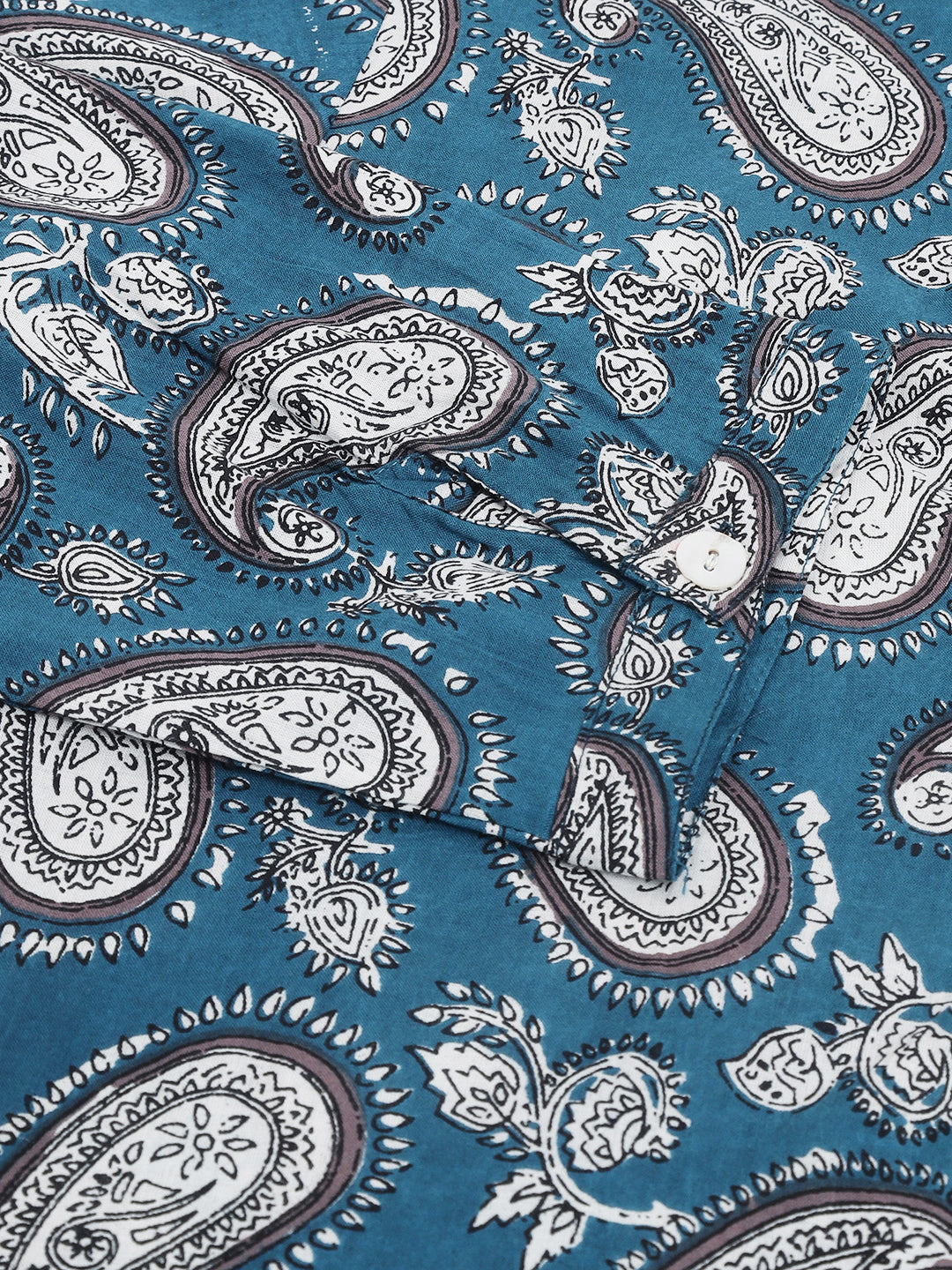 Paisley Print Straight Fit Cotton Kurta | LASVINI - Redefining Indian Fashion with Elegance