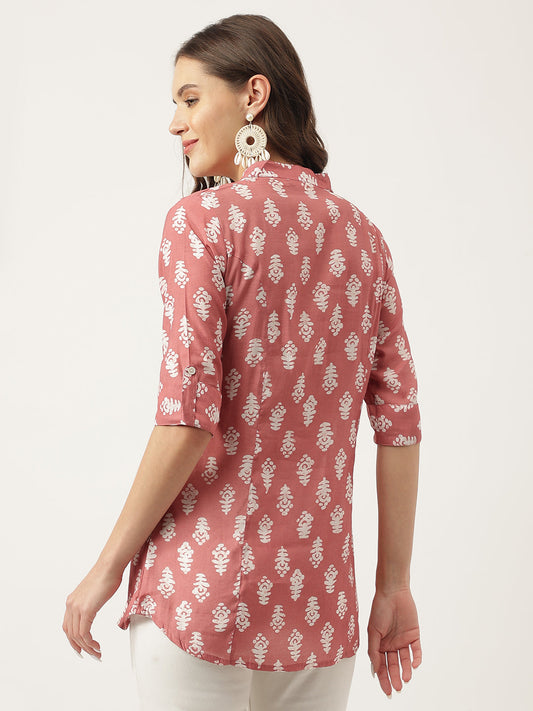 Ethnic Motif Print Rayon Top | LASVINI - Redefining Indian Fashion with Elegance
