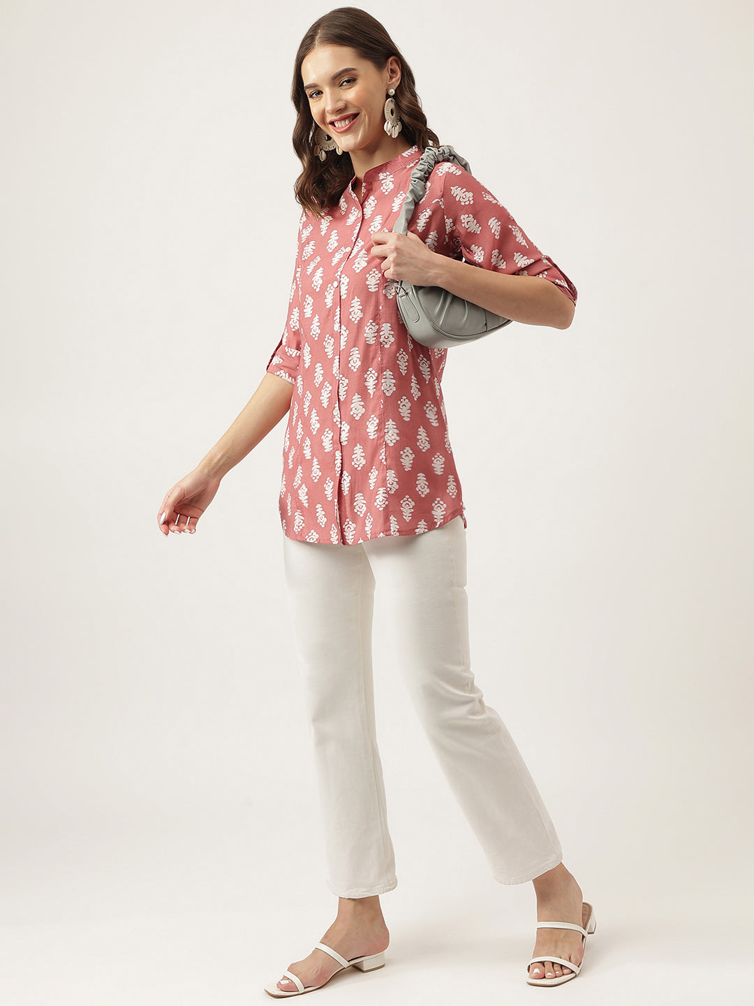 Ethnic Motif Print Rayon Top | LASVINI - Redefining Indian Fashion with Elegance