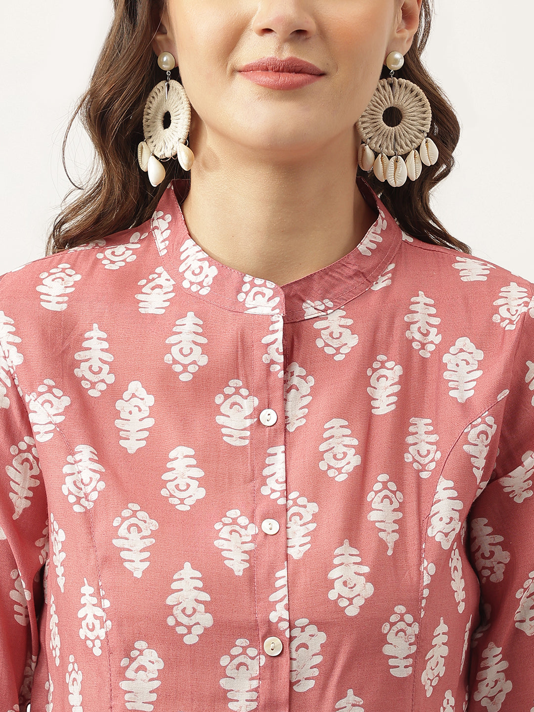 Ethnic Motif Print Rayon Top | LASVINI - Redefining Indian Fashion with Elegance