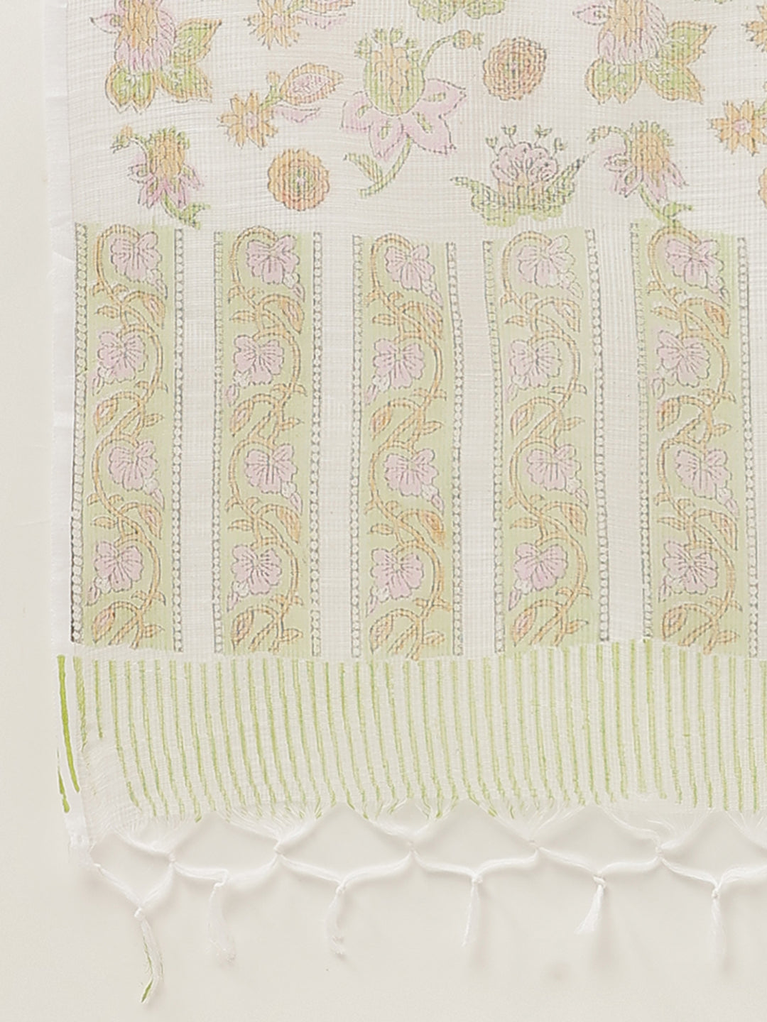 Green Floral Printed Cotton Straight Kurta, Trousers With Dupatta Set | LASVINI - Redefining Indian Fashion with Elegance