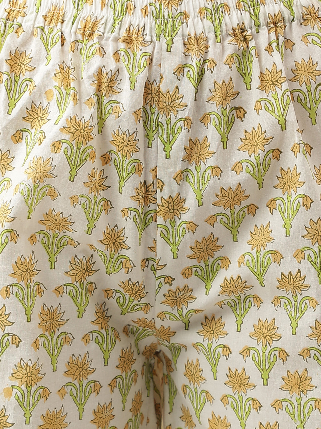 Green Floral Printed Cotton Straight Kurta, Trousers With Dupatta Set | LASVINI - Redefining Indian Fashion with Elegance