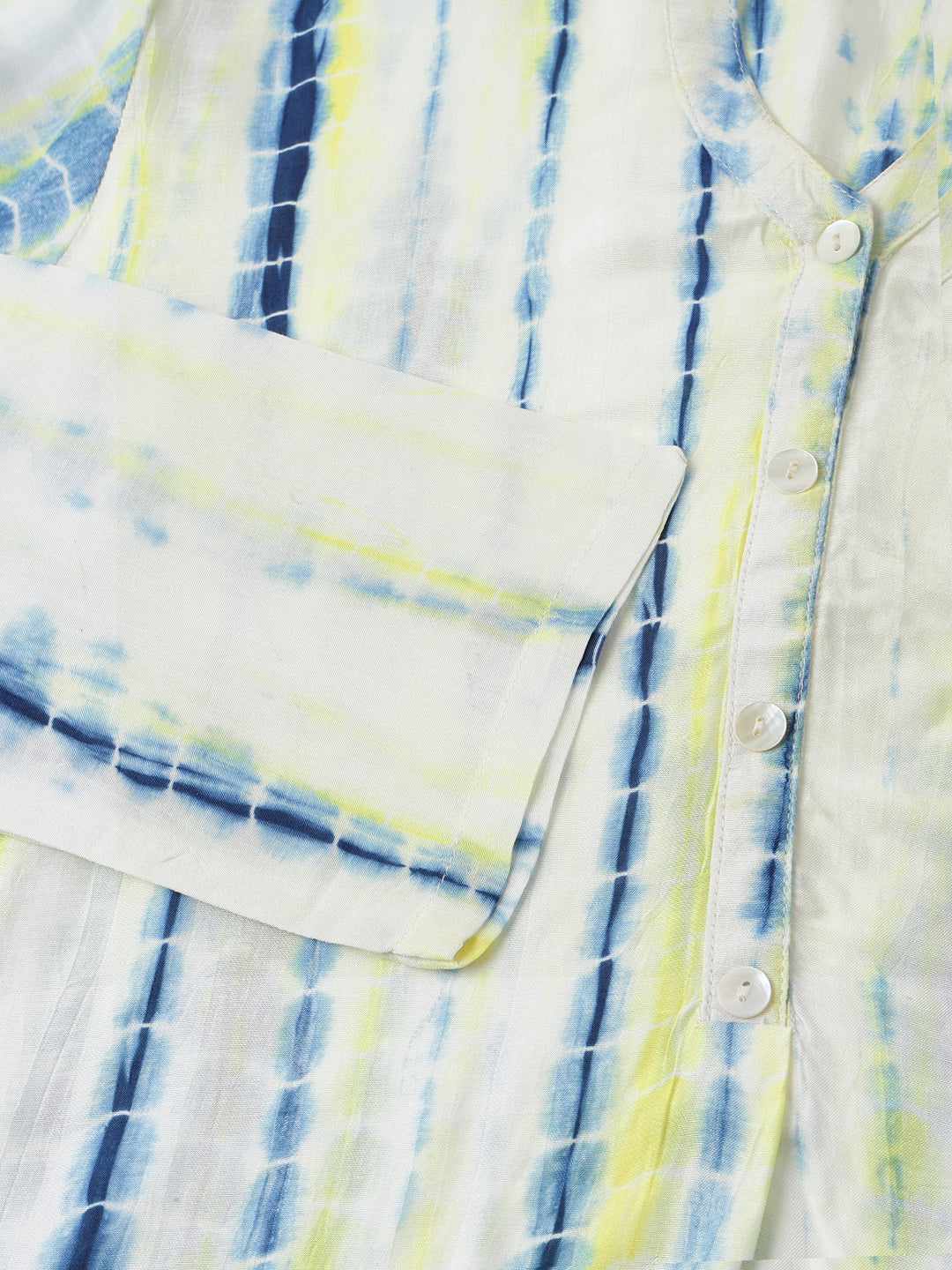 Blue Tie Dye Cotton Co Ord Set | LASVINI - Redefining Indian Fashion with Elegance