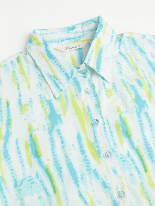 Women Tie And Dye Pure Cotton Shirt With Trousers | LASVINI - Redefining Indian Fashion with Elegance