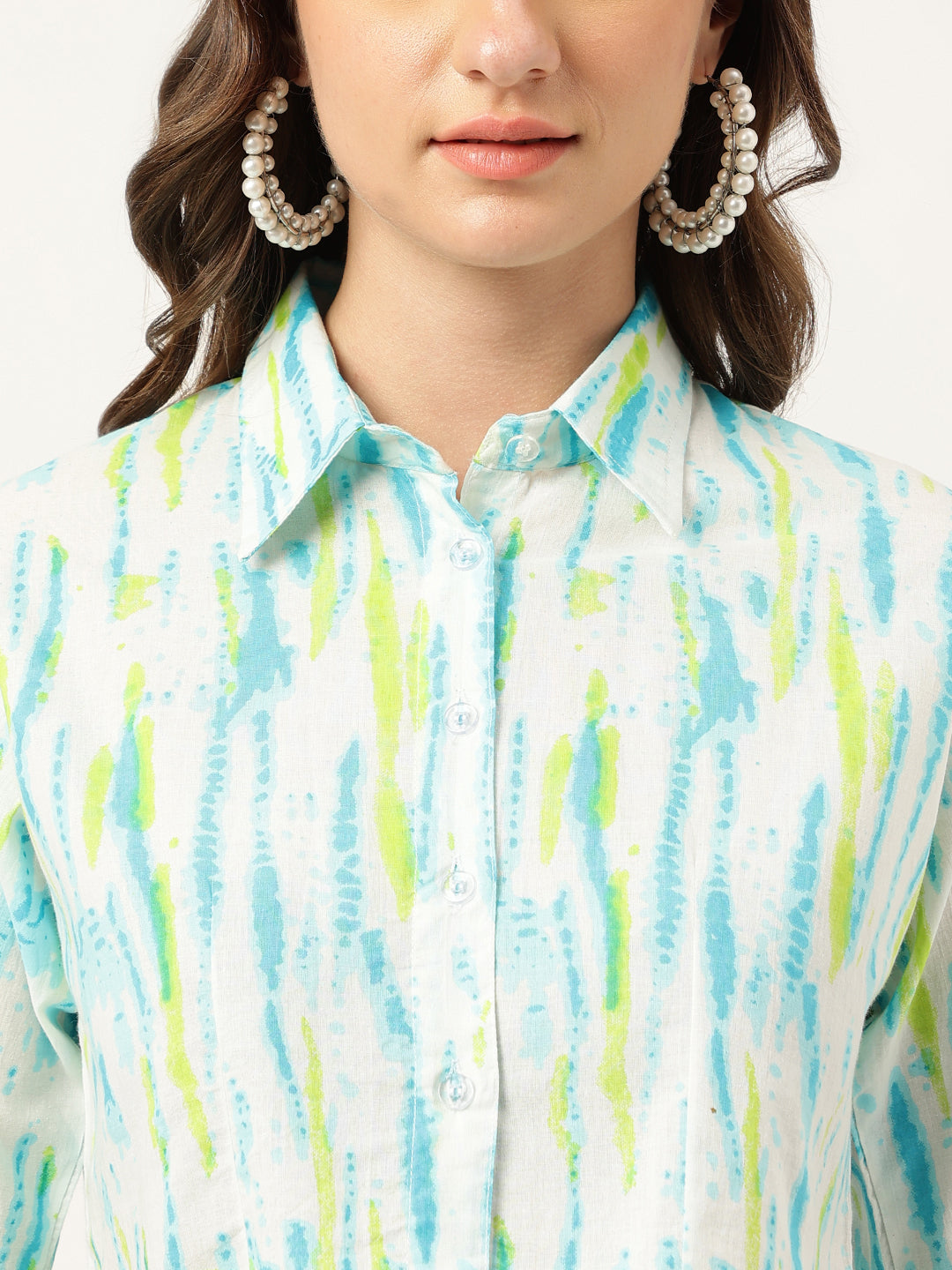 Women Tie And Dye Pure Cotton Shirt With Trousers | LASVINI - Redefining Indian Fashion with Elegance